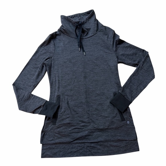 Apana Sweaters - Apana Gray Cowl Neck Pullover with Front Pockets